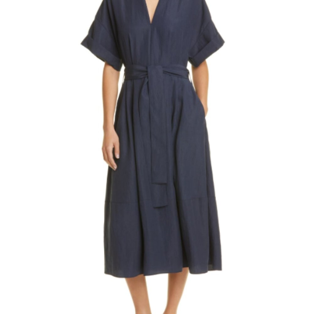 Vince Navy Midi Dress